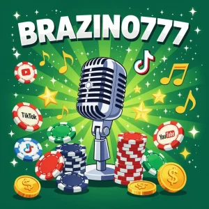 Brazino777 cancion con logos de TikTok y YouTube.