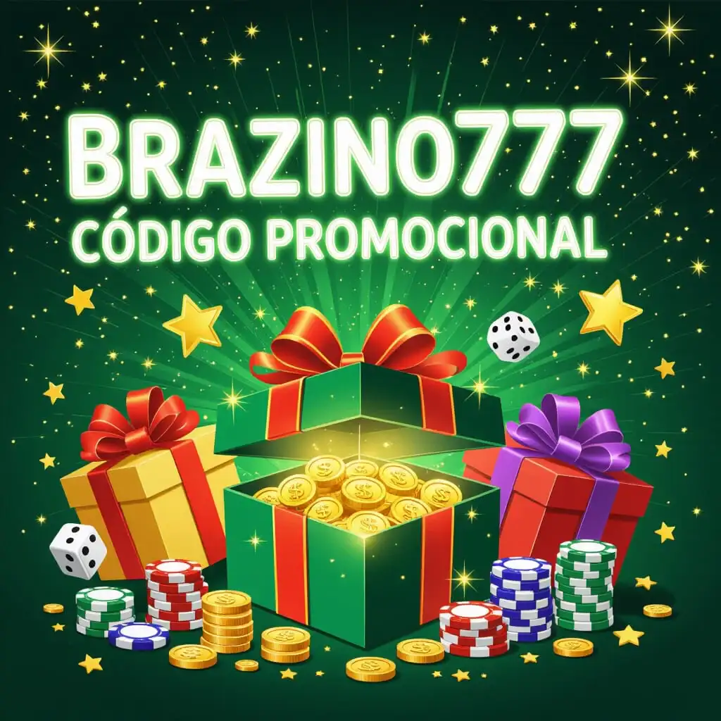 Oferta de Brazino777 código promocional ilustrada con cajas de regalo
